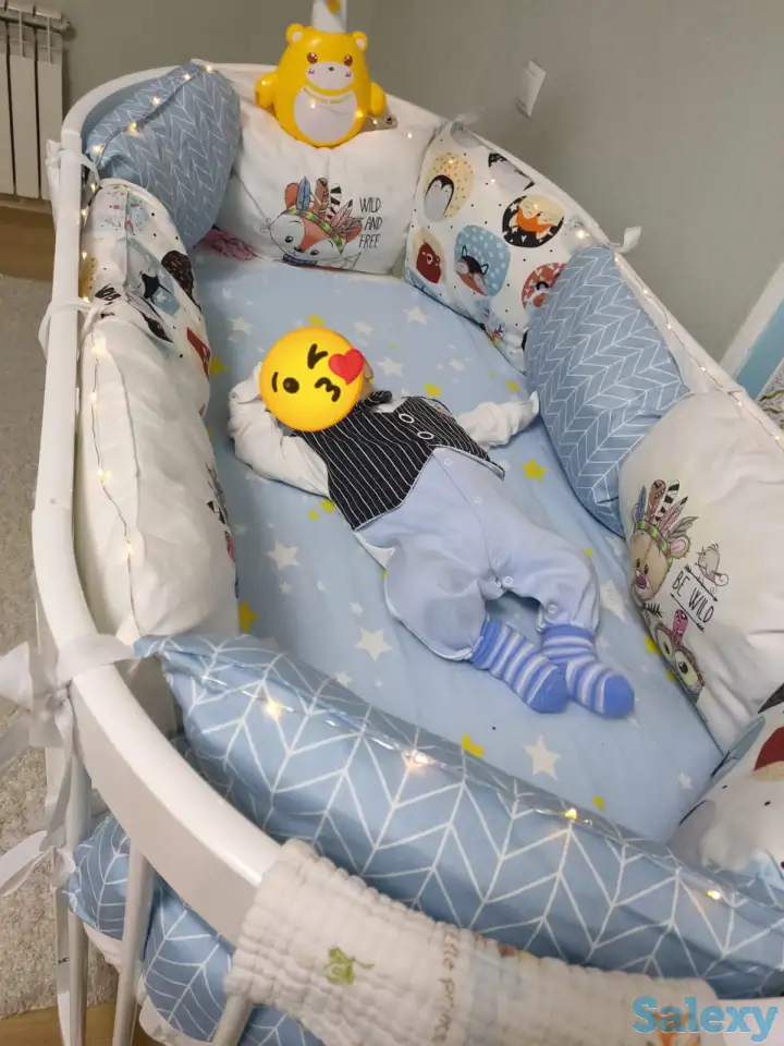 Продам бортик из подушек на детскую кроватку, фотография 1