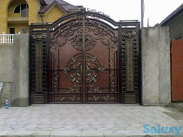 Ворота распашные кованные, фотография 7