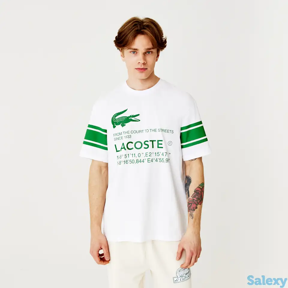 Мужская футболка lacoste unisex свободной посадки, фотография 1