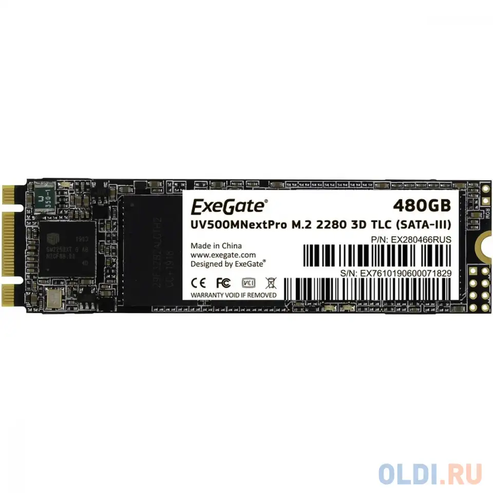 Ssd накопитель exegate uv500ts480 480 gb sata-iii, фотография 1