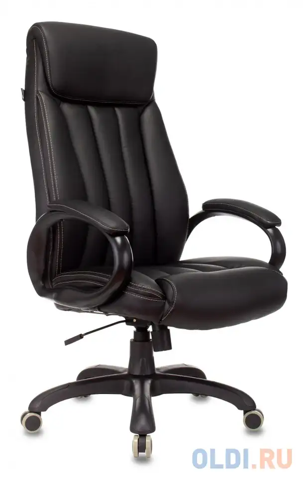 Кресло руководителя бюрократ t-9922n черный эко.кожа крестовина пластик, фотография 1