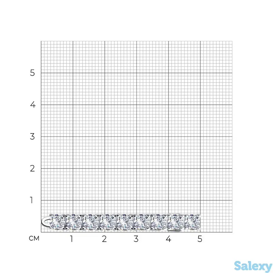 Заколка sokolov из серебра с фианитами, фотография 1