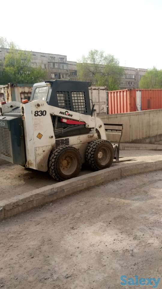 Аренда/услуги минипогрузчика (мультика) бобката (bobcat) wekan с гидромолотом, с ковшом, фотография 1