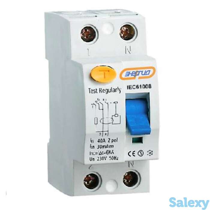 Устройства защитного отключения УЗО 2Р 25А 30 mA Энергия, фотография 1