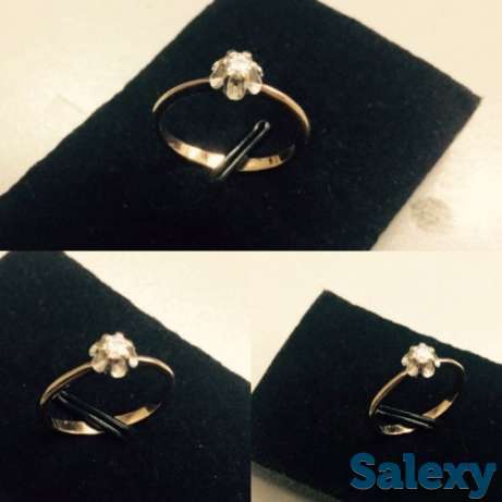 Кольцо золотое 585 проба, размер 16, фотография 1