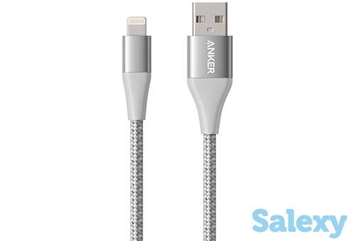 Кабель для ipod, iphone, ipad anker powerline+ ii lightning to usb 0.9m (a8452h41). серебристый, фотография 2