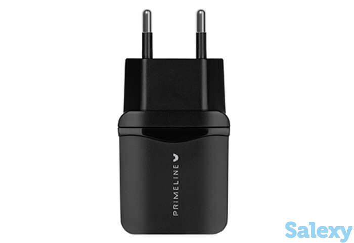 Сетевое зарядное устройство prime line 2xusb 2.4a (2325). черный, фотография 1