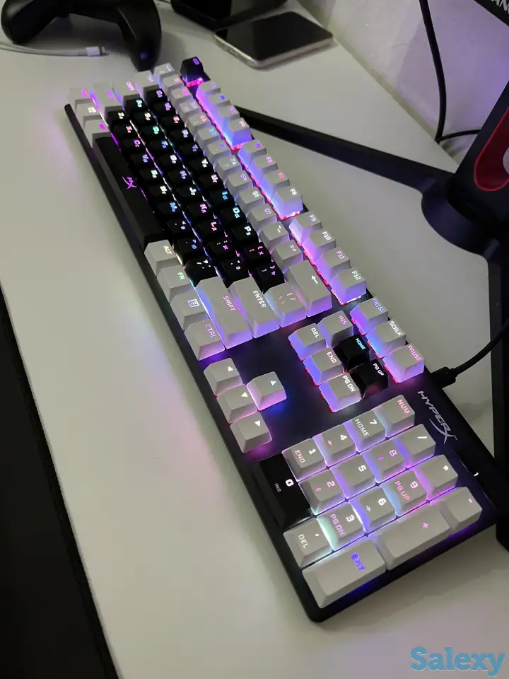 Клавиатура Hyperx Alloy Origins + White Keycaps, фотография 3