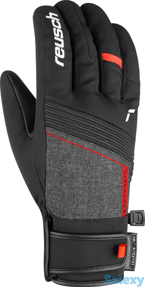 Перчатки reusch 21-22 luca r-tex xt black/black melange/fire red, фотография 5