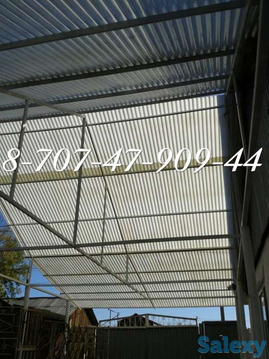 Стеклопластиковый прозрачный шифер в Алматы, фотография 8