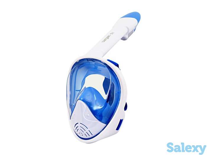 Маска подводная полнолицевая sargan планета белая/голубая, фотография 1