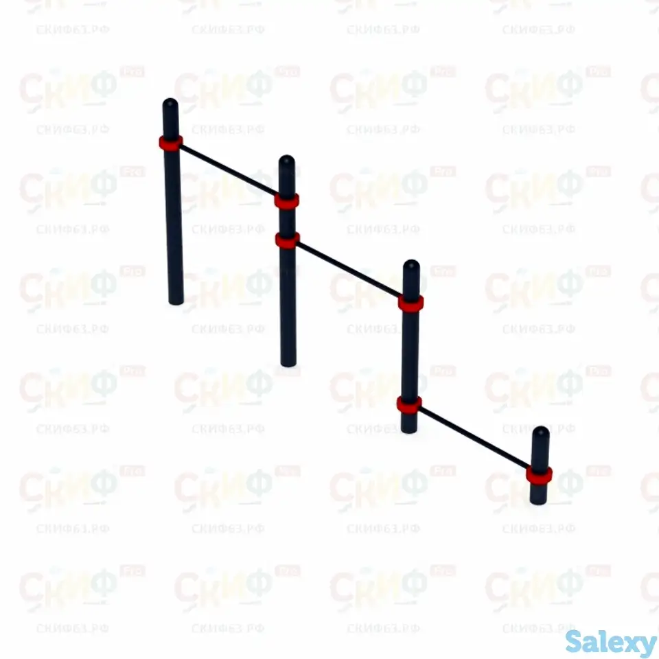 Воркаут  07 (89)  | перекладины для отжимания тройные, фотография 1