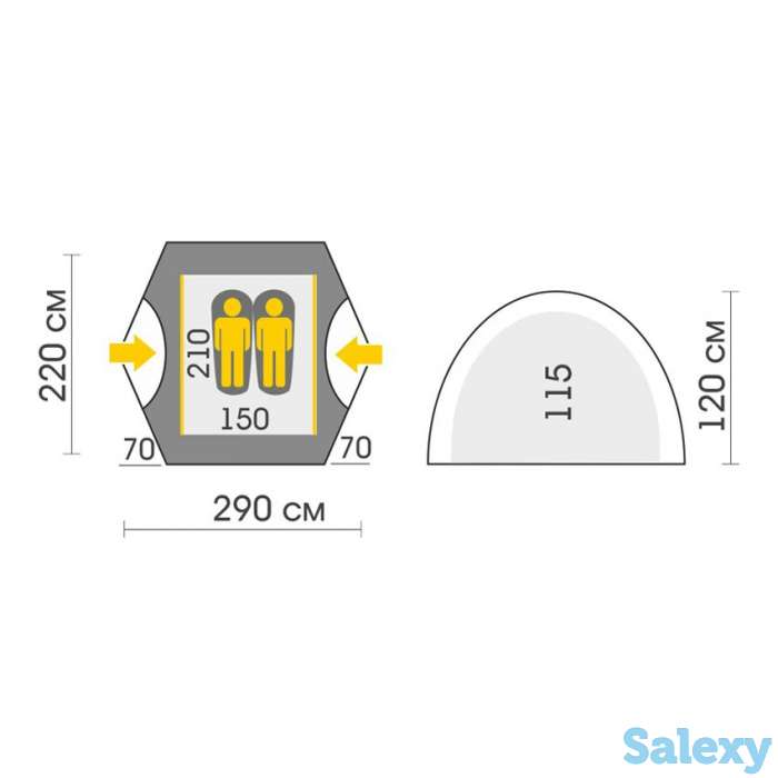 Палатка talberg boyard pro 2 red красная, фотография 2
