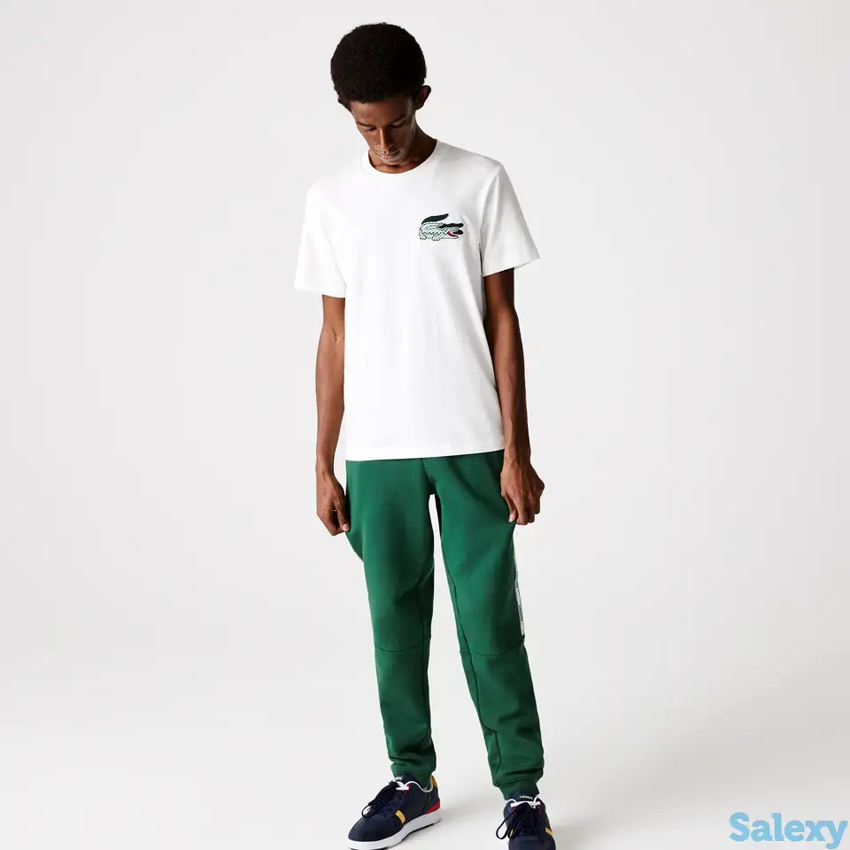 Мужская хлопковая футболка со значком под крокодила и круглым вырезом, фотография 1