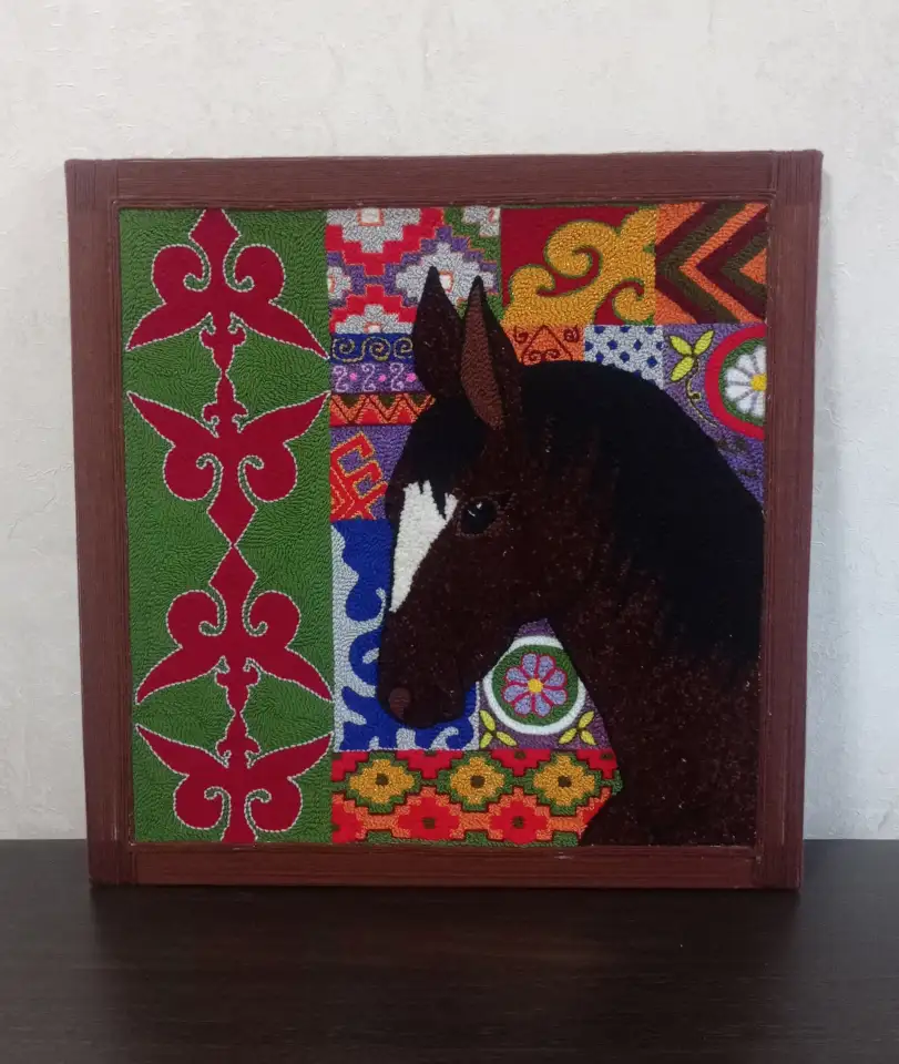 Панно, ручная работа, ковровая вышивка, фотография 1