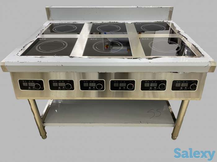 Индукционная плита шестиконфорочная профессиональная LUX качество., фотография 1