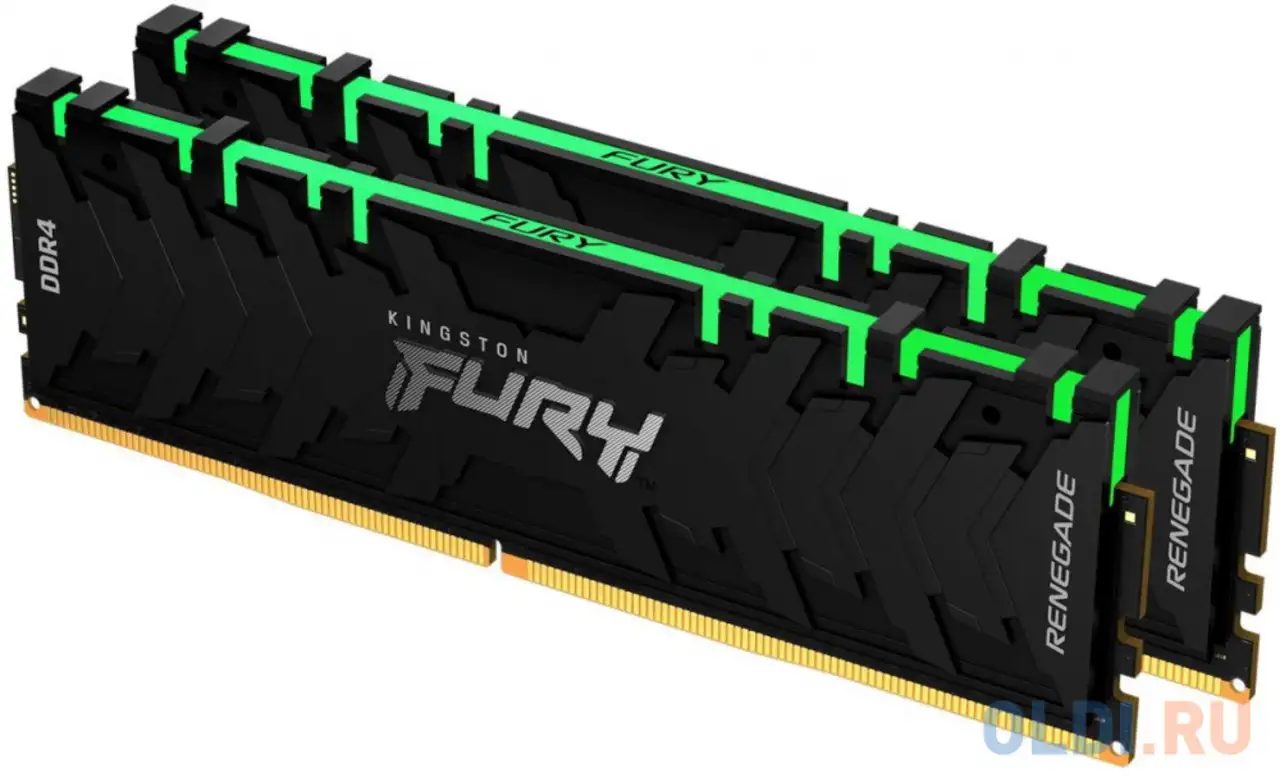 Оперативная память для компьютера kingston fury renegade rgb dimm 64gb ddr4, фотография 1