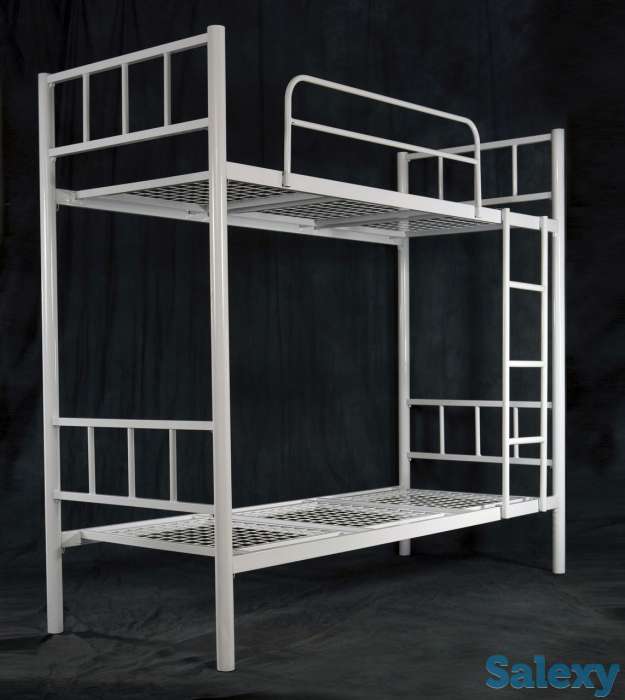 Металлические кровати со спинками из ДСП и ламелями, фотография 2