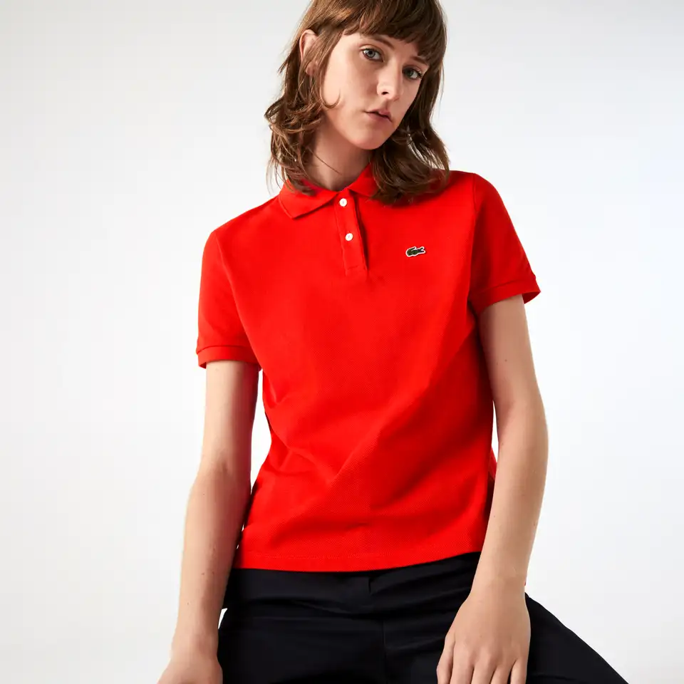 Женское поло lacoste classic fit из дыщащего мягкого хлопка peqie, фотография 1