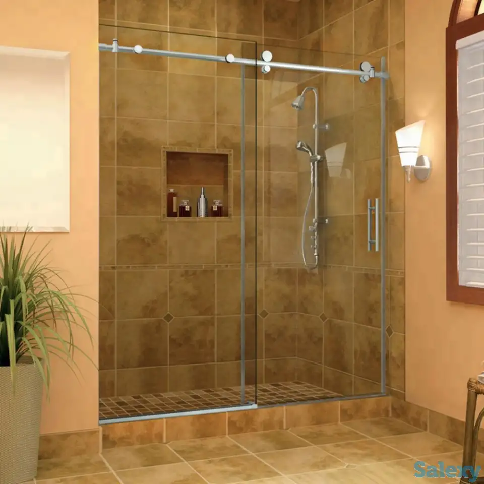 Стеклянные перегородки, Душевые кабины, Перила и ограждения Козырьки из стекла,, фотография 2