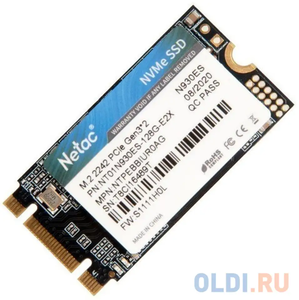 Ssd накопитель netac n930es 120 gb pci-e 3.0 x2, фотография 1
