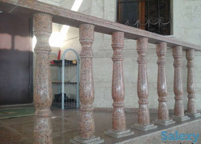 Балясины из гранита, мрамора и травертина в Алматы, фотография 1