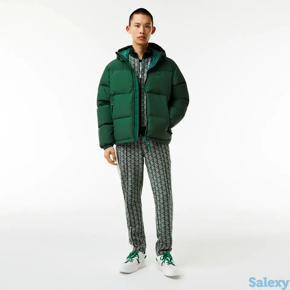 Мужская стеганая водоотталкивающая короткая куртка lacoste, фотография 1