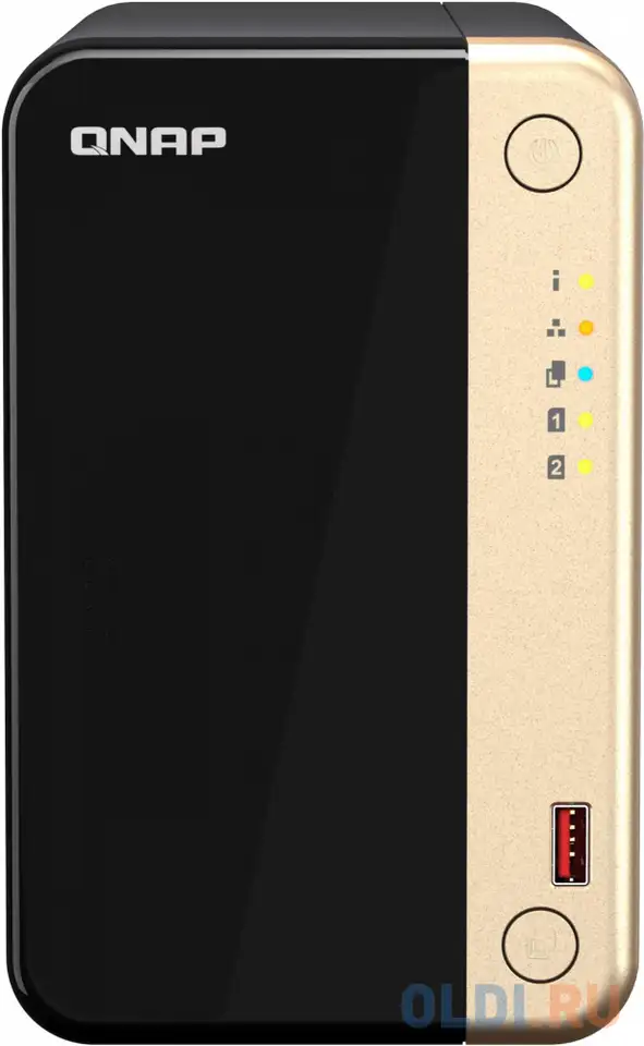 Сетевое хранилище nas qnap original ts-264-8g 2-bay настольный celeron n5095, фотография 1