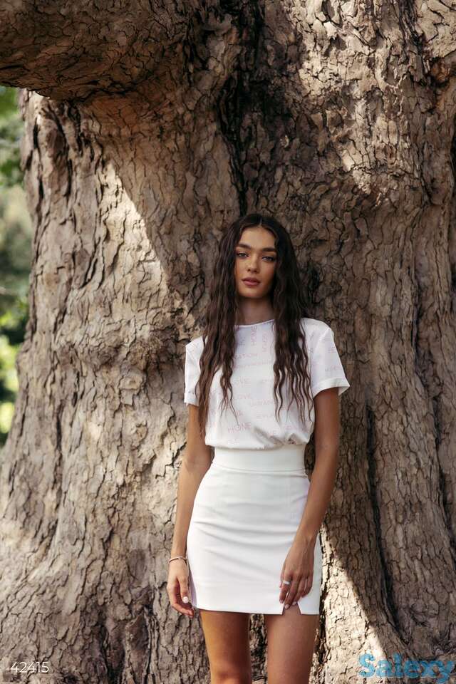 Топ из шелка с принтом 