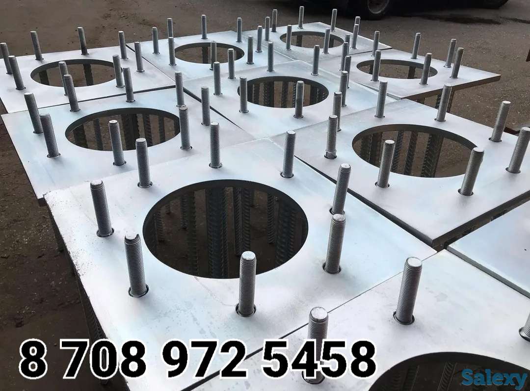 Анкерная группа на трубу 159 400х400х10 покрытие горячие оцинкование, фотография 1