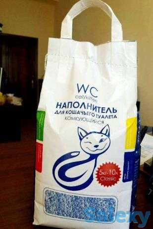 Наполнитель комкующейся wc cat/kitten для кошачьего туалета 5 кг-10 л classic, фотография 1