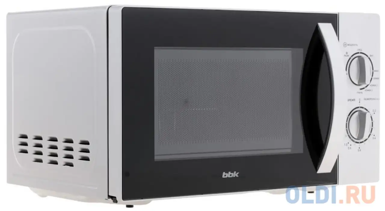 Микроволновая печь bbk 20mwg-740m/s, гриль, 20л, мех. управ, 700вт, серебристый/черный, фотография 1