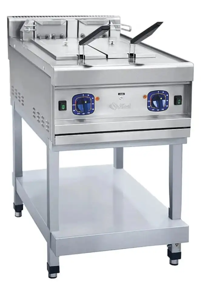 Фритюрница Abat ЭФК-902П предназначена для приготовления различных продуктов в большом количестве масла на предприятиях, фотография 1