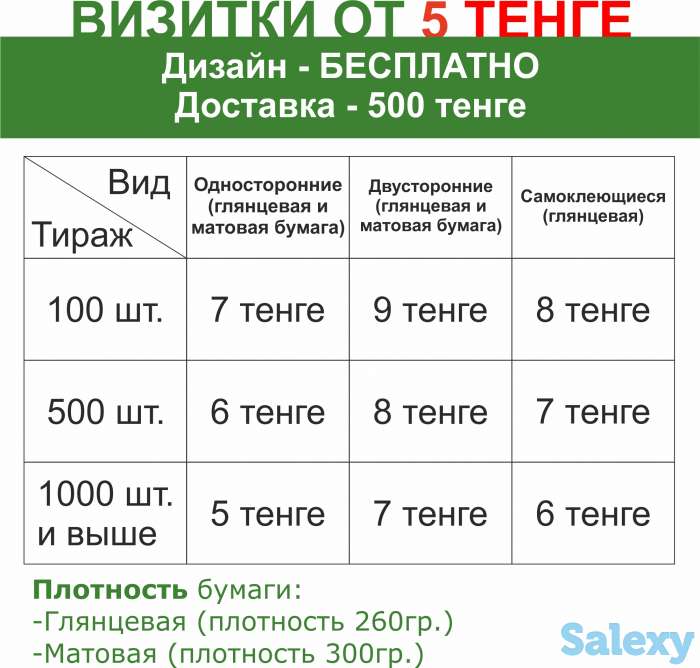 Печать визиток, фотография 1