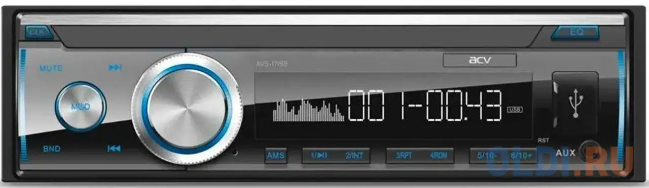 Автомагнитола acv avs-1719b 1din 4x45вт, фотография 1