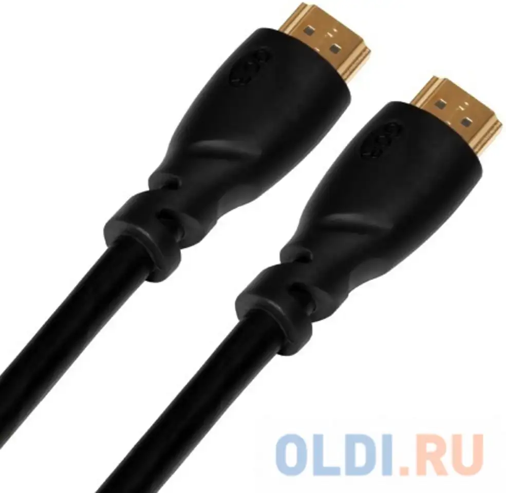 Кабель hdmi 2м green connection gcr-hm311-2.0m круглый черный, фотография 1