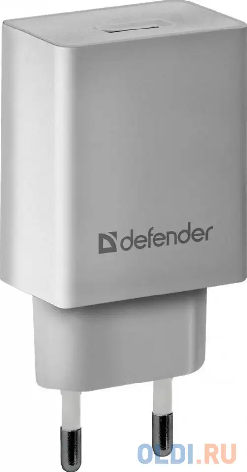Сетевой адаптер defender upa-21 белый, 1xusb, 5v/2.1а, фотография 1