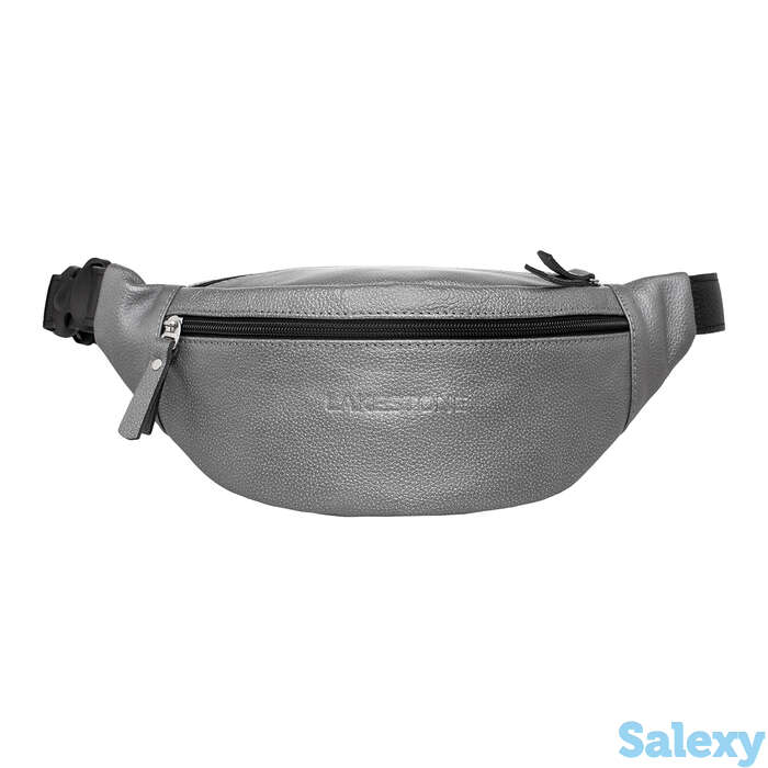 Кожаная поясная сумка ellis silver grey, фотография 1