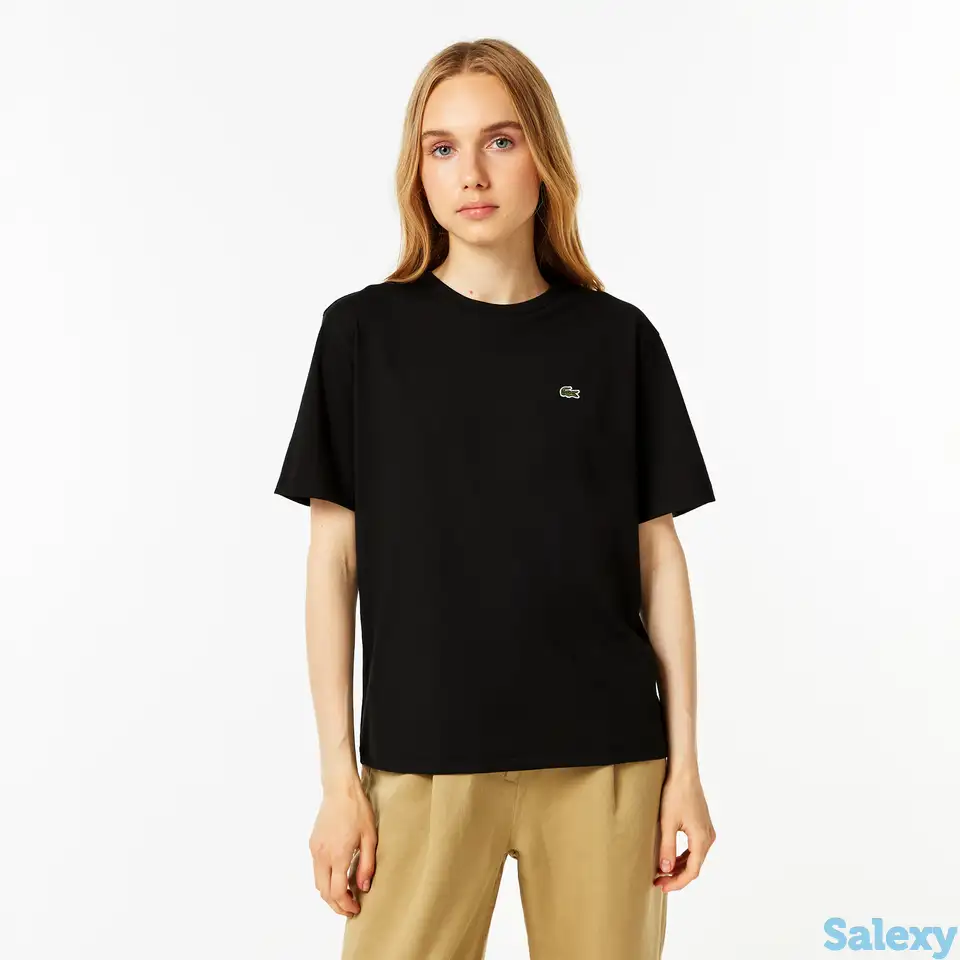 Женская футболка lacoste из хлопка премиум качества, фотография 1