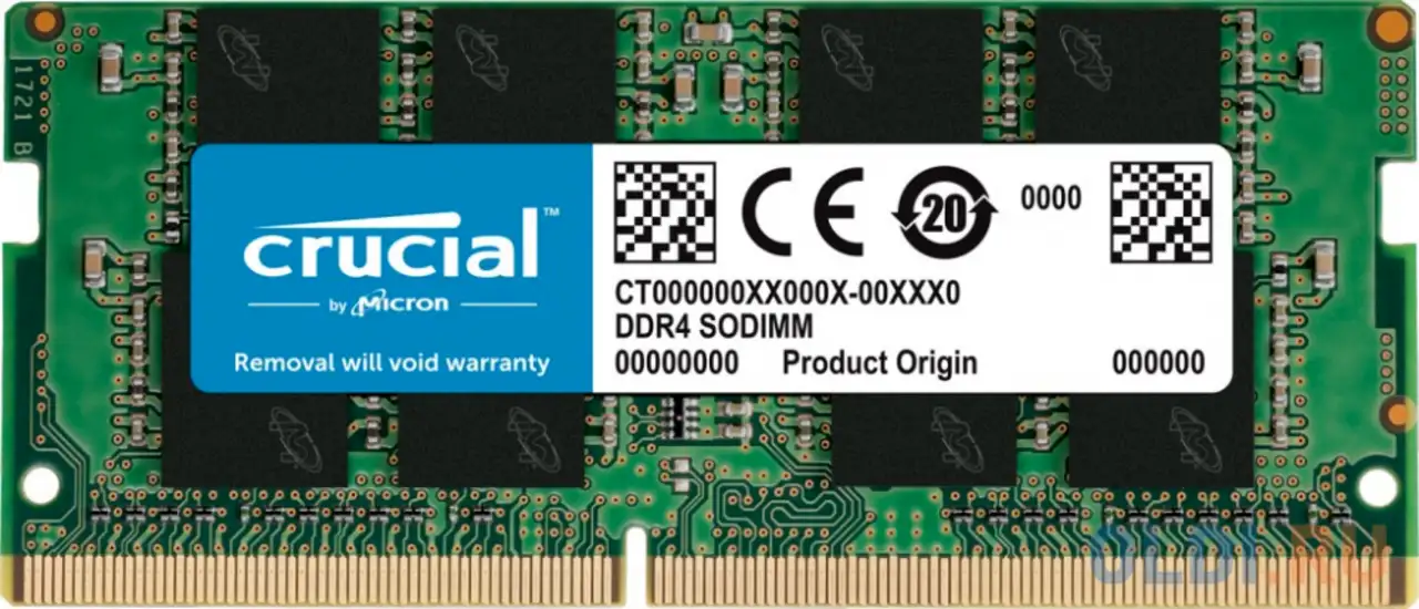 Оперативная память для ноутбука crucial ct16g4sfra32a so-dimm 16gb ddr4 3200 mhz, фотография 1