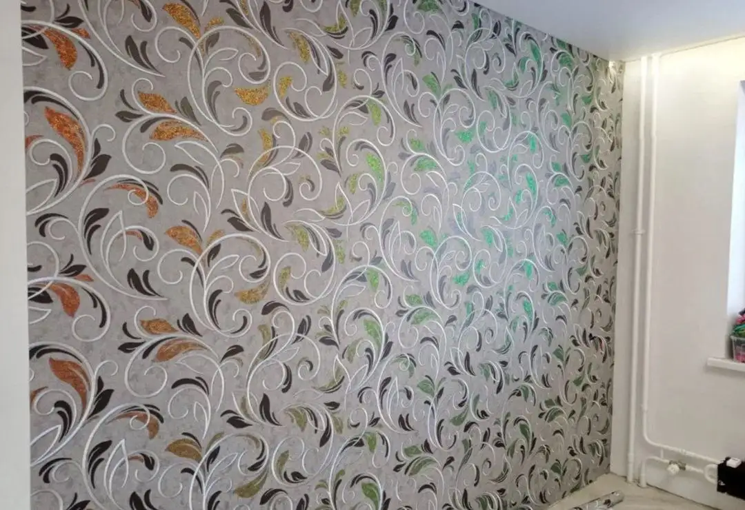 Поклейка обоев, декоративная штукатурка, фотография 7