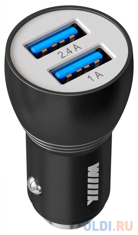 Автомобильное зар./устр. wiiix ucc-2-17b 2.4a+1a универсальное черный, фотография 1
