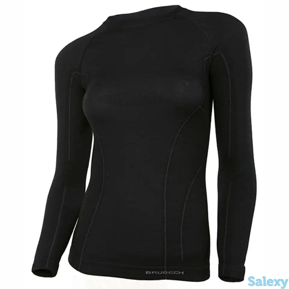 Термокофта brubeck wmn active wool black, фотография 10