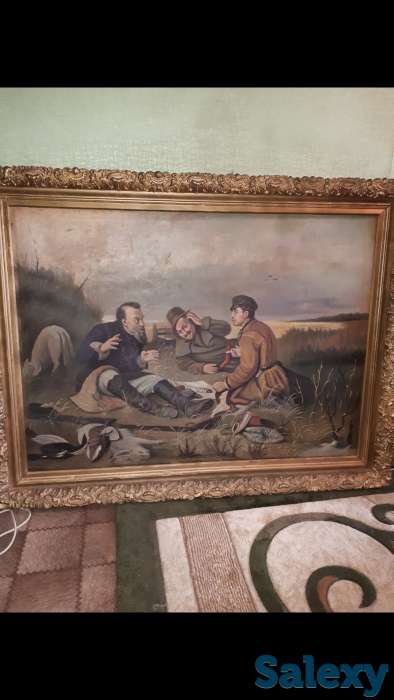 Продам старинную картину большого размера, срочно, торг, фотография 5