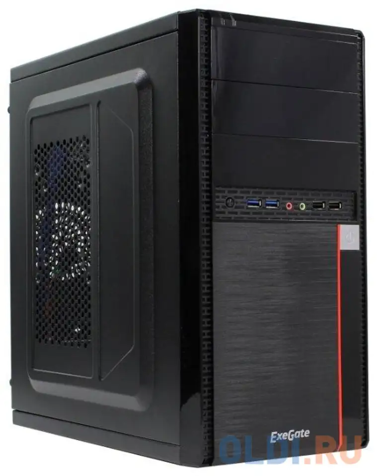 Корпус microatx exegate ma-371x 350 вт чёрный ex277434rus, фотография 1