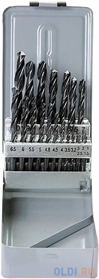 Набор сверл по металлу, 1-10 мм (через 0,5 мм+3,2и4,8 мм), hss,, фотография 1