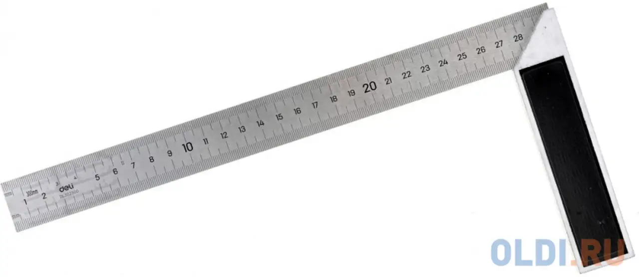 Угловая линейка deli dl302300 30 см нержавеющая сталь, фотография 1