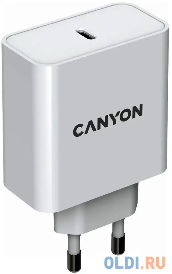 Зарядное устройство canyon h-65 4.2а usb-c белый, фотография 1