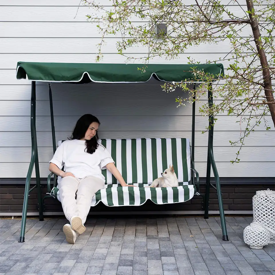 Садовые качели 3- местные, 1700х1100х1530, фотография 2