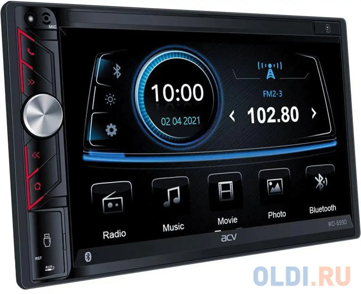 Автомагнитола acv wd-6930 2din 4x50вт, фотография 1